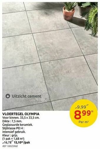 Brico Vloertegel olympia aanbieding