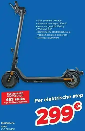 Carrefour Elektrische step aanbieding