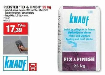 Hubo Pleister fix + finish aanbieding