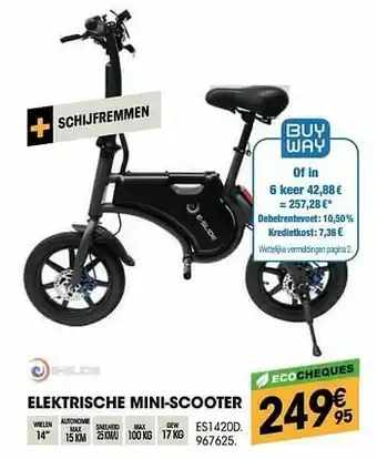 E-slide elektrische mini-scooter es1420d