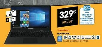 Electro Depot Thomson notebook bn15c8tu512-be aanbieding