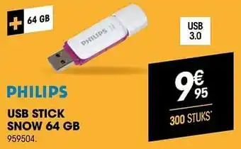 Electro Depot Philips usb stick snow 64 gb aanbieding