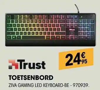 Electro Depot Toetsenbord ziva gaming led keyboard-be aanbieding