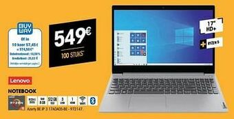 Electro Depot Lenovo notebook ip 3 17ada05-be aanbieding