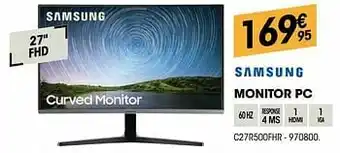 Electro Depot Samsung monitor pc c27r500fhr aanbieding