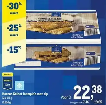 Makro Horeca select loempia`s met kip aanbieding