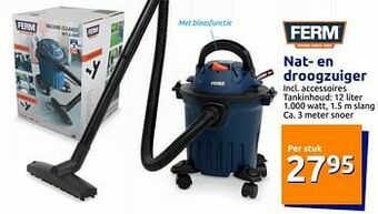 Action Ferm nat- en droogzuiger aanbieding