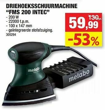 Metabo driehoeksschuurmachine fms 200 intec