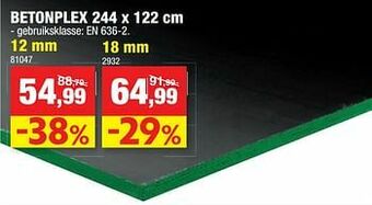 Hubo Betonplex aanbieding