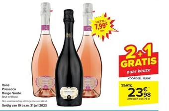 Carrefour Italië prosecco borgo santo aanbieding