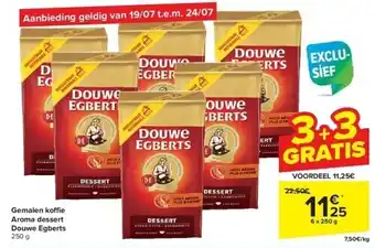 Carrefour Gemalen koffi e aroma dessert douwe egberts aanbieding