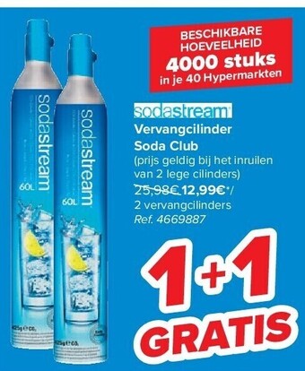 Carrefour Vervangcilinder soda club aanbieding
