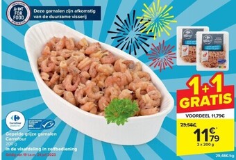 Gepelde grijze garnalen