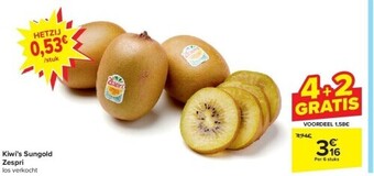 Carrefour Kiwi’s sungold zespri aanbieding