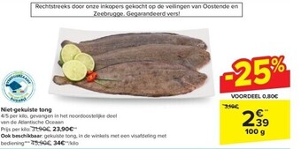 Carrefour Niet-gekuiste tong aanbieding