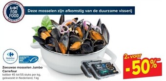 Carrefour Zeeuwse mosselen jumbo aanbieding