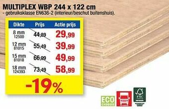 Hubo Multiplex wbp aanbieding