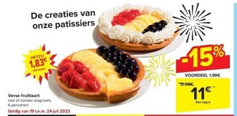 Carrefour Verse fruittaart aanbieding