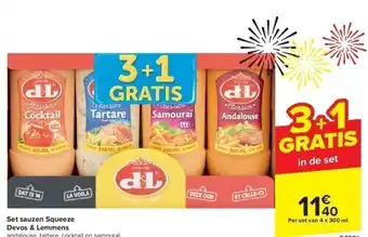 Carrefour Set sauzen squeeze devos & lemmens aanbieding