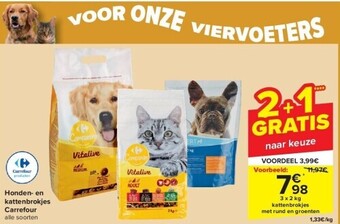 Carrefour Honden- en kattenbrokjes aanbieding