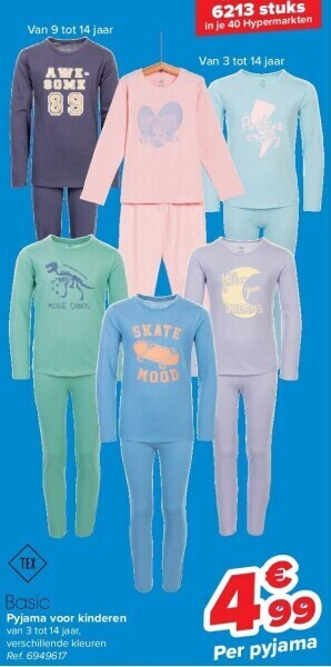 Carrefour Pyjama voor kinderen aanbieding