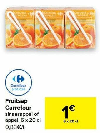 Carrefour Fruitsap carrefour aanbieding