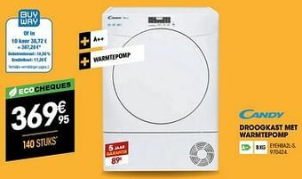 Electro Depot Candy droogkast met warmtepomp eyeh8a2l-s aanbieding