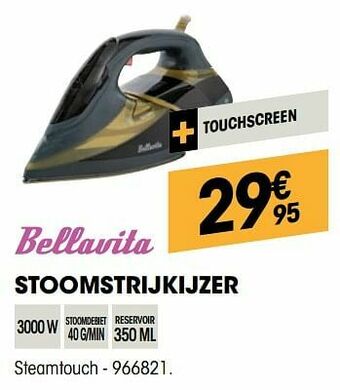 Electro Depot Bellavita stoomstrijkijzer steamtouch aanbieding