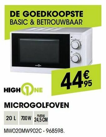Electro Depot Highone microgolfoven mwo20mw902c aanbieding