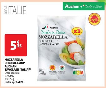 Auchan MOZZARELLA DI BUFALA AOP aanbieding