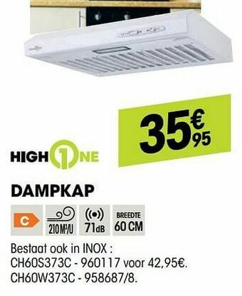 Electro Depot Highone dampkap ch60s373c aanbieding