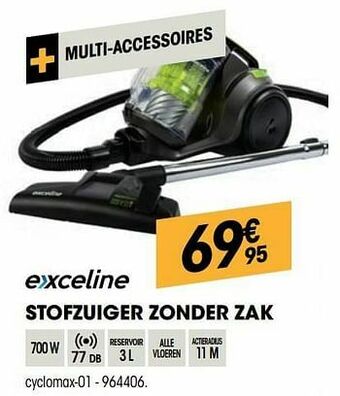 Electro Depot Exceline stofzuiger zonder zak cyclomax-01 aanbieding