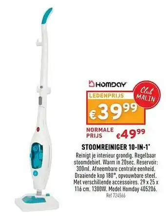Trafic Stoomreiniger 10-in-1 homday 405206 aanbieding