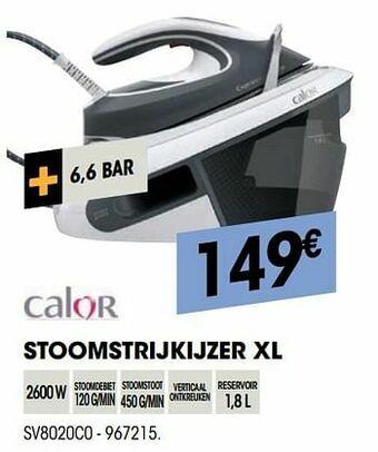 Calor stoomstrijkijzer xl sv8020c0