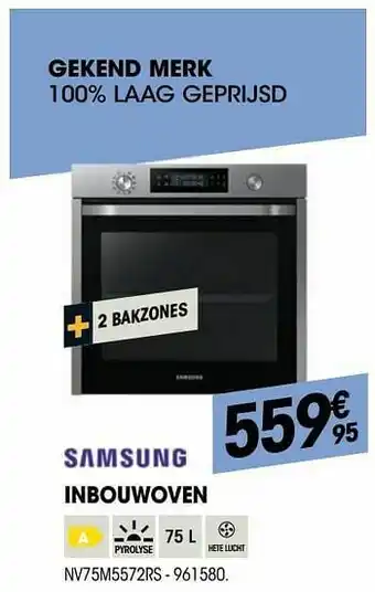 Electro Depot Samsung inbouwoven nv75m5572rs aanbieding