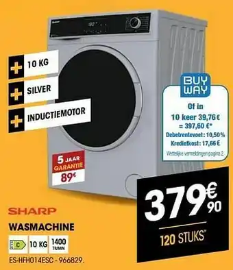 Electro Depot Sharp wasmachine es-hfh014esc aanbieding