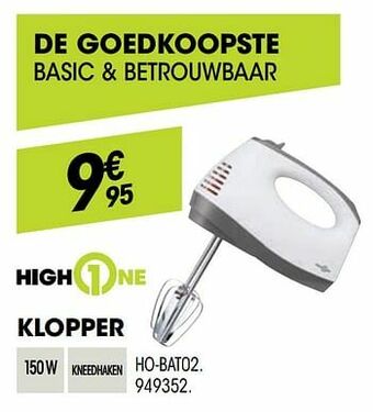 Electro Depot Highone klopper ho-bat02 aanbieding