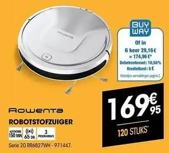 Electro Depot Rowenta robotstofzuiger 20 rr6827wh aanbieding