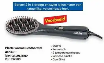 Babyliss platte warmeluchtborstel as140e