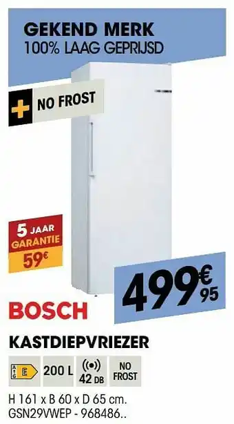 Electro Depot Bosch kastdiepvriezer gsn29vwep aanbieding