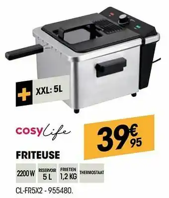 Electro Depot Cosylife friteuse cl-fr5x2 aanbieding