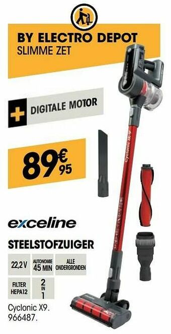 Electro Depot Exceline steelstofzuiger cyclonic x9 aanbieding