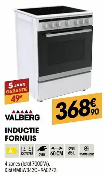Electro Depot Valberg inductie fornuis ic604mcw343c aanbieding