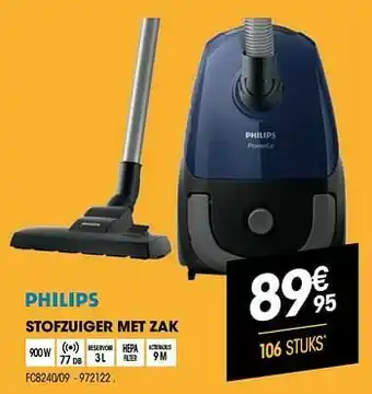 Electro Depot Philips stofzuiger met zak fc8240-09 aanbieding