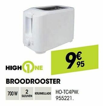 Electro Depot Highone broodrooster ho-tc4pw aanbieding
