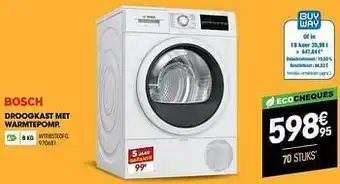 Bosch droogkast met warmtepomp wtr85te0fg