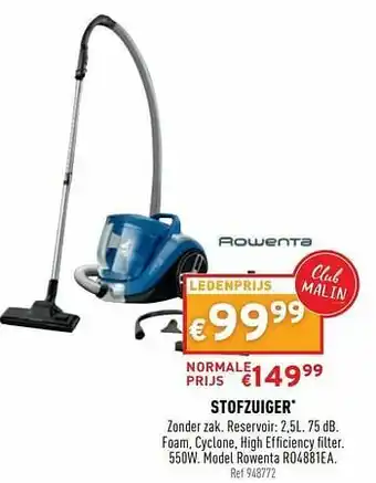 Trafic Stofzuiger rowenta ro4881ea aanbieding