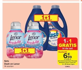Carrefour Sets dash en lenor aanbieding