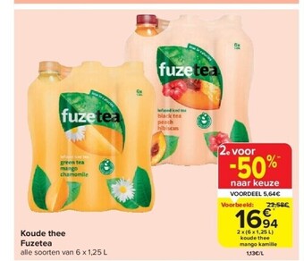 Carrefour Koude thee fuzetea aanbieding