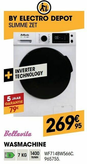Electro Depot Bellavita wasmachine wf714bw566c aanbieding